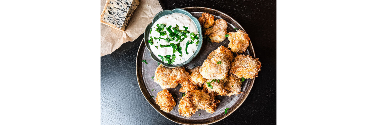 Blumenkohl-Nuggets mit einem Dip aus Bleu d´Auvergne - 